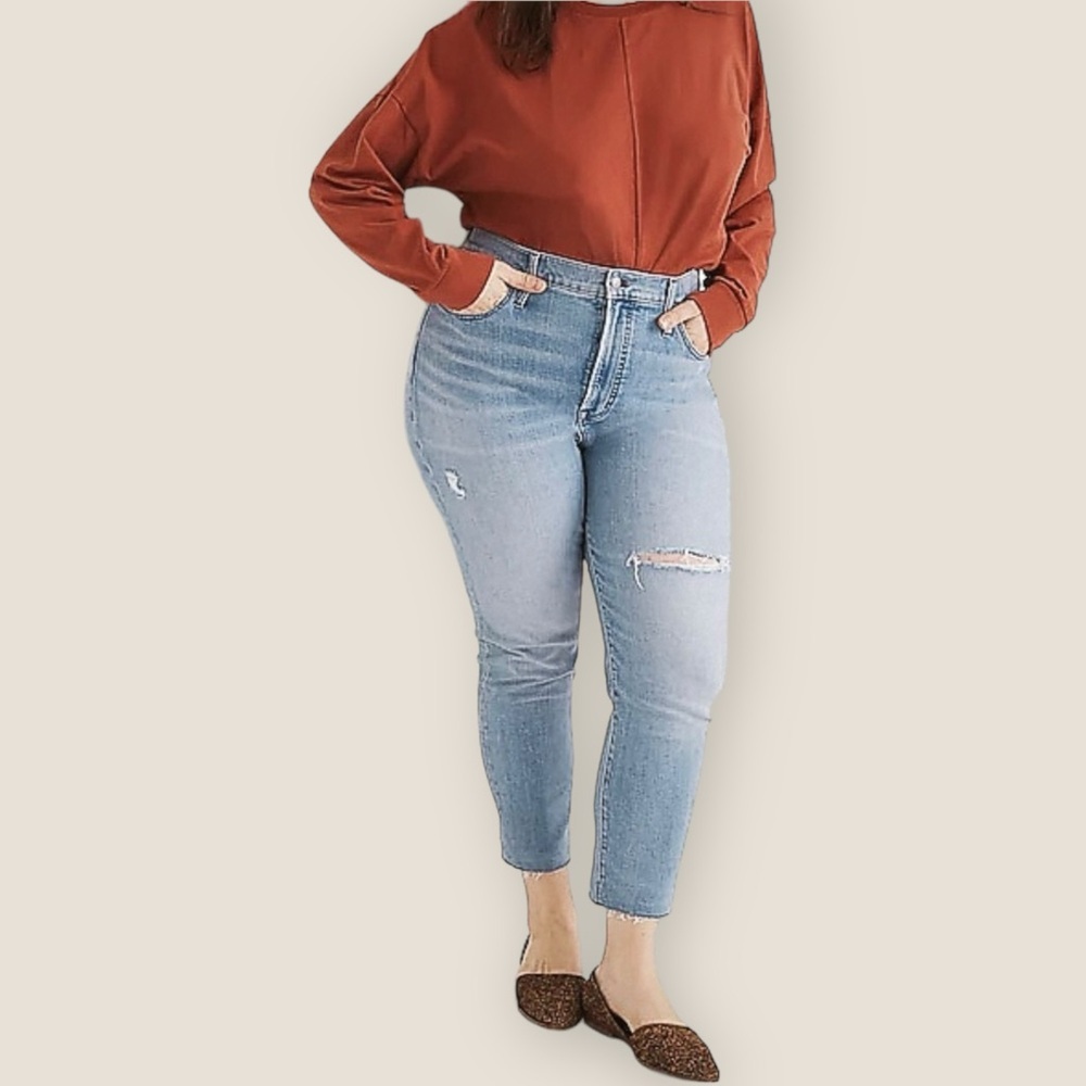 Madewell Light Wash Blue High-Rise Skinny Jeans - Picture 4 of 16